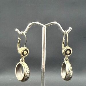 Lisa Jenks Sterling Silver 925 Dangle Earrings‎ – 1.5" Long, Modernist Design